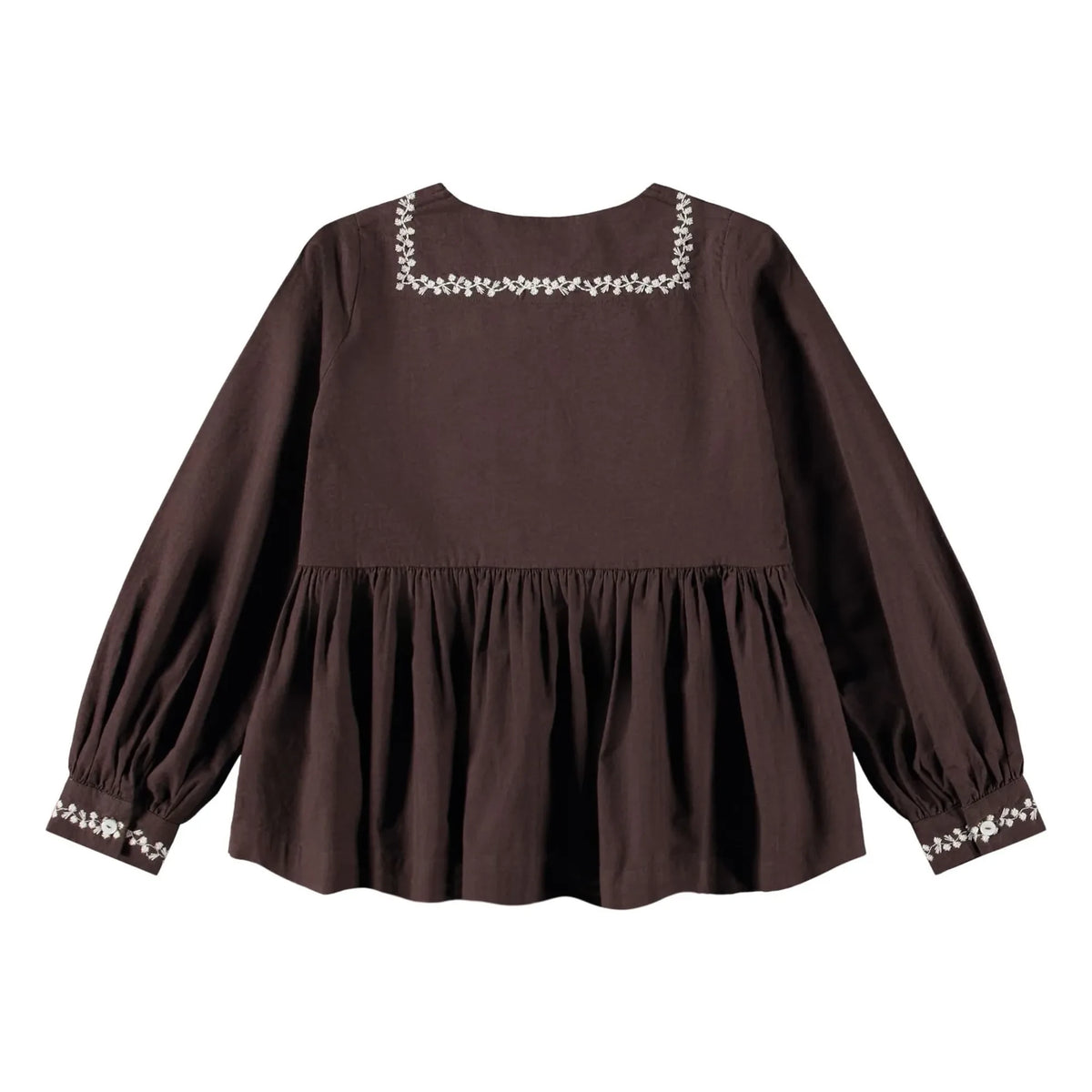 Molo - Rhonda embroidered blouse | Organic cotton | Brown