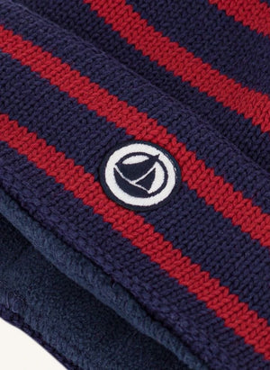 Petit Bateau - Organic cotton striped hat | Midnight blue