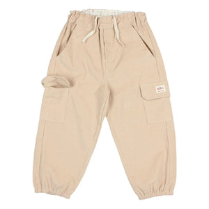 Búho - Soft Velours Organic Cotton Cargo Pants | Sand