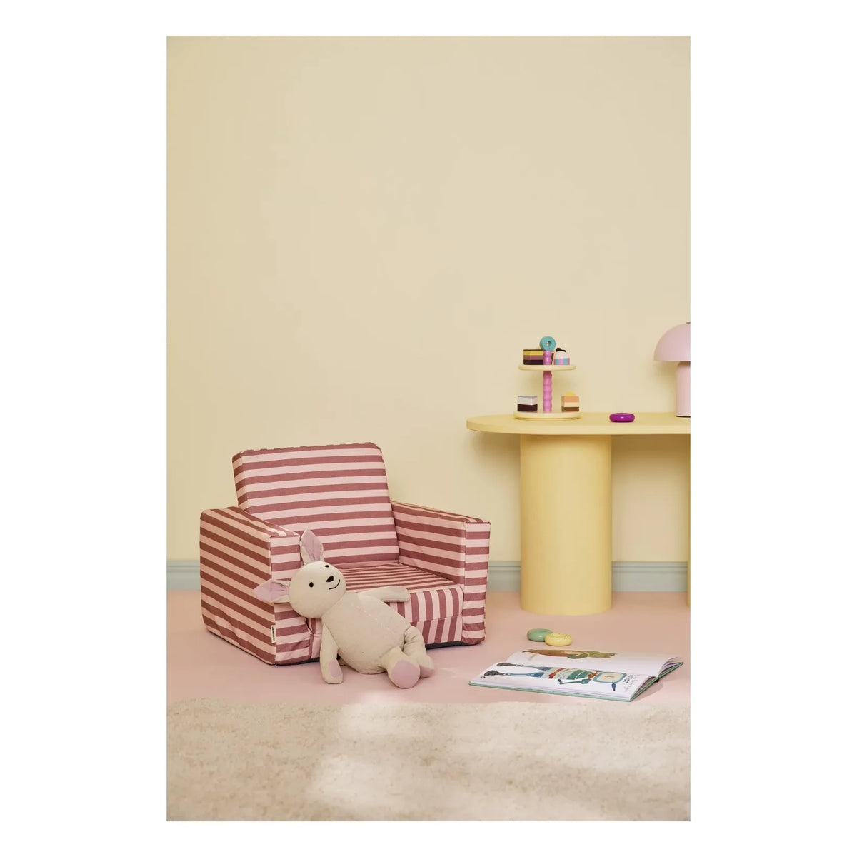 Kid's Concept - Striped Armchair | Pink