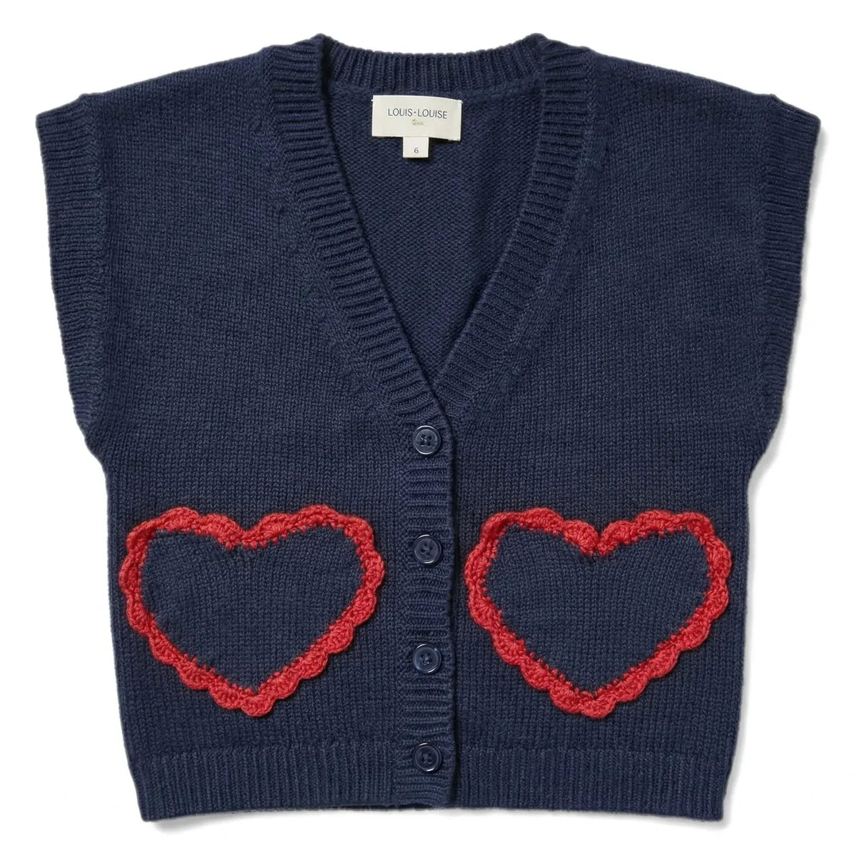 Louis Louise - Mimosette Sleeveless Cardigan | Navy