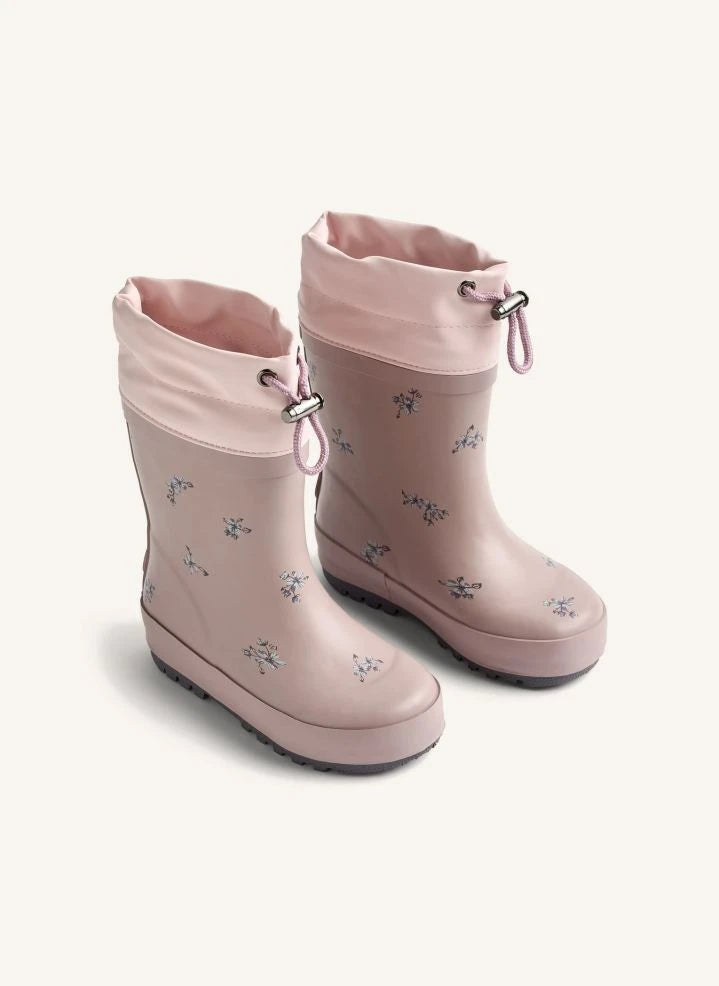 Wheat - Thermo Fleurs Rain Boots | Dust Pink