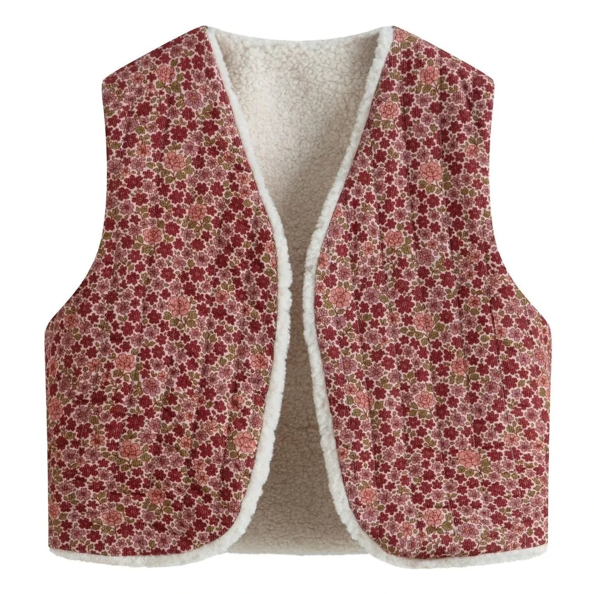 C'era Una Volta - Victoria Reversible Sleeveless Vest | Ecru