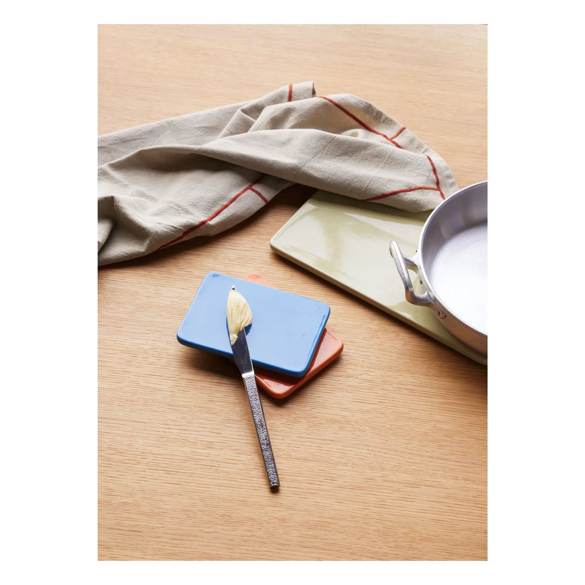 Hübsch - Amare ceramic boards - Set of 2 | Light Blue