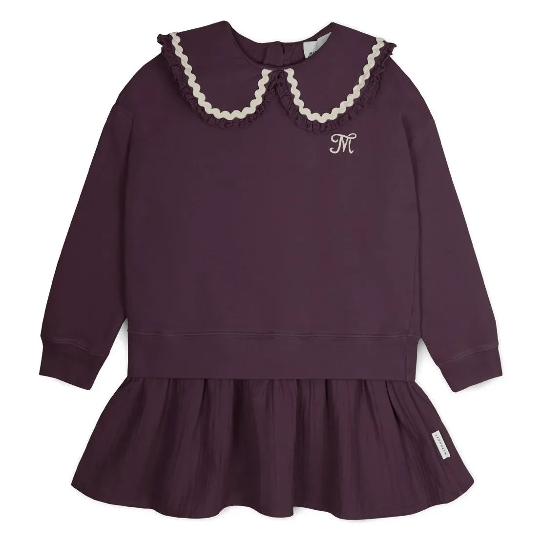 Mipounet - Luna Peter Pan Collar Dress | Aubergine
