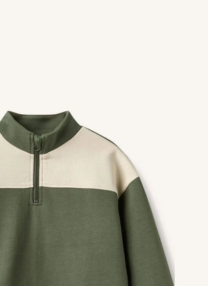 Wheat - Matteo Organic Cotton Trucker Collar Hoodie | Khaki