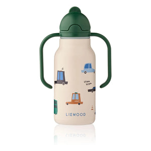 Liewood - Kimmie Stainless Steel Water Bottle - 250 ml | Cars/Sandy