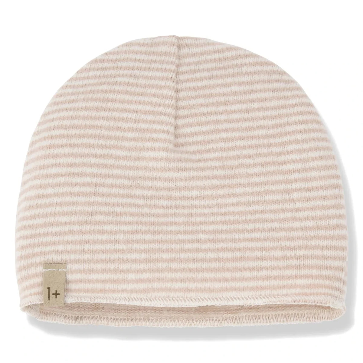 1+ in the family - Honore Striped Beanie | Nude