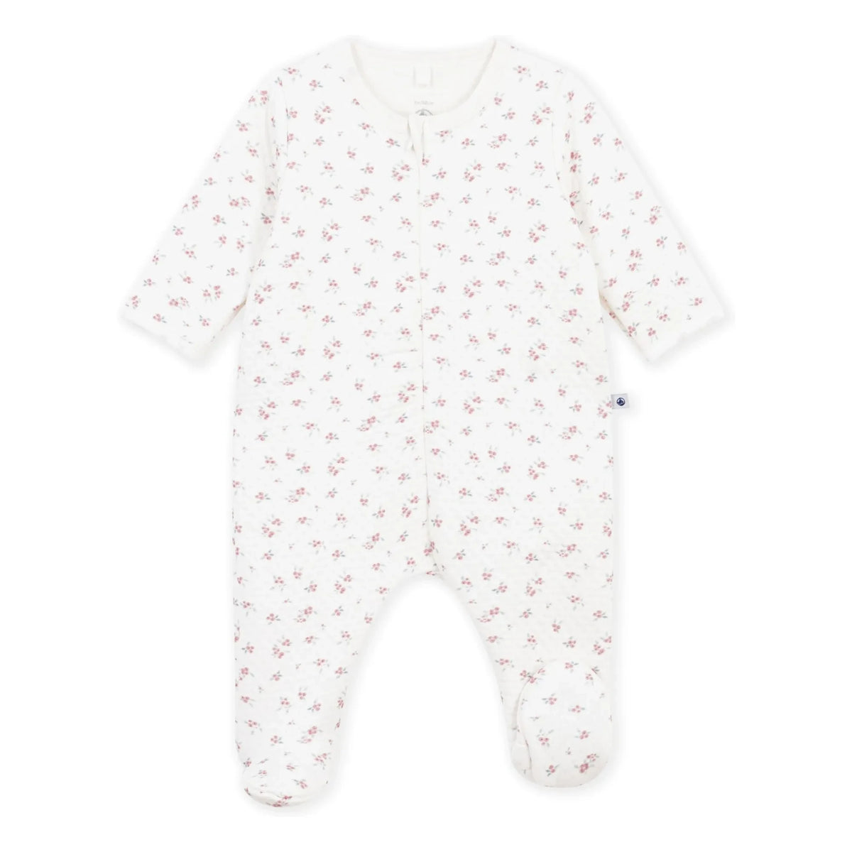 Petit Bateau - Dors Bien Fleuri Tubique Organic Cotton Pajamas | White
