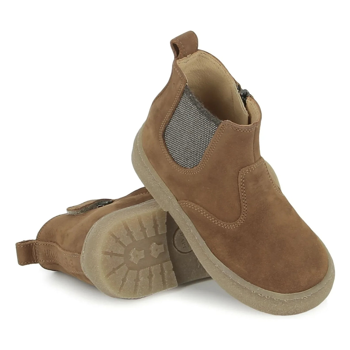 Pom d'Api - Trix Zippered Nubuck Boots | Cognac