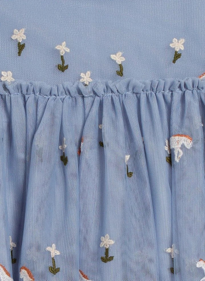 Stella McCartney Kids - Tulle Horse Dress | Blue