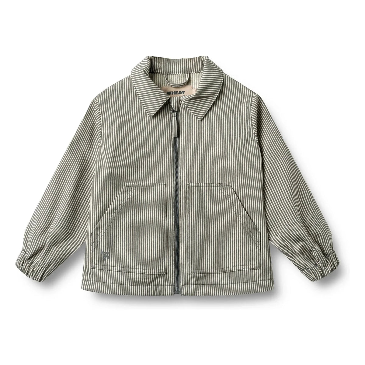 Wheat - Bofo Striped Organic Cotton Jacket | Gray