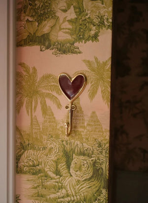 Doing Goods - Pyar Heart Brass Hanging Hook | Gold