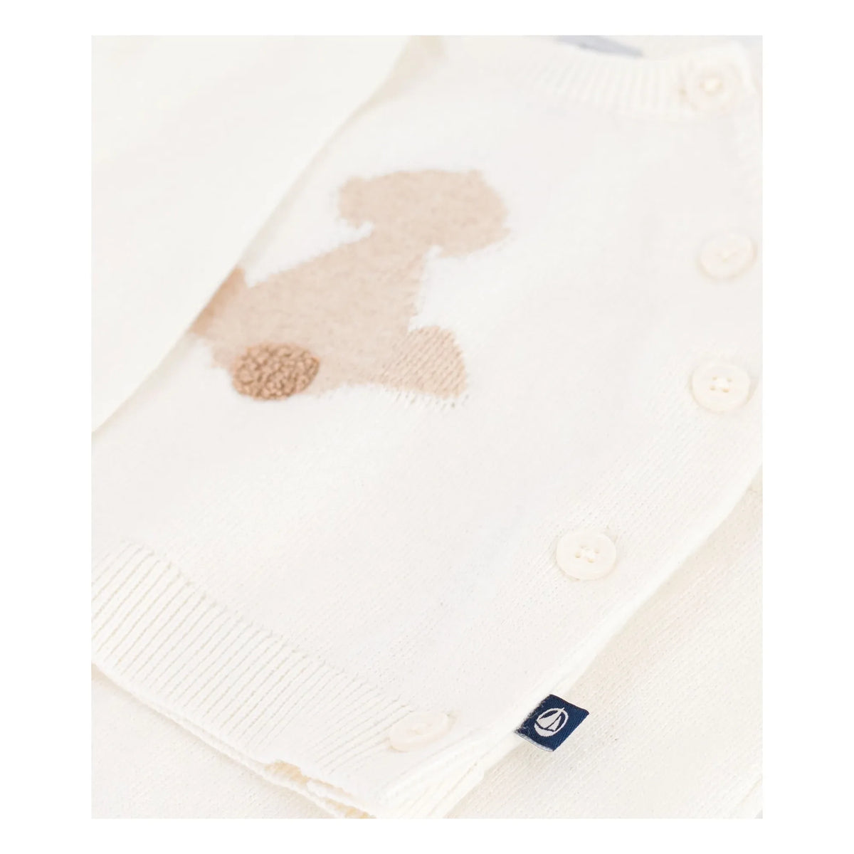 Petit Bateau - Organic cotton sweater and pants set | Ecru