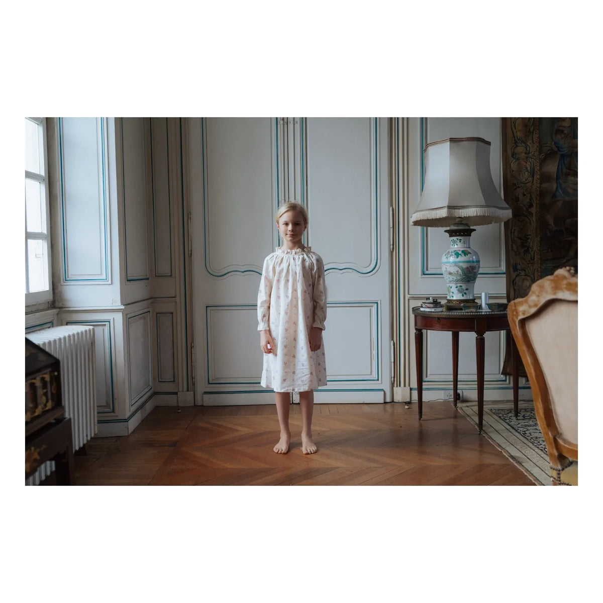 Risu Risu - Harmonie Fleurie Organic Cotton Nightgown | Ecru