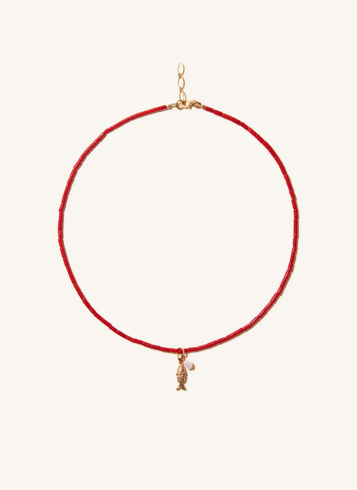 Camille Colette Studio - Pez Sea Bamboo Necklace | Red