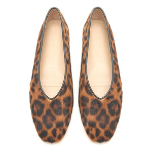 Le Monde Beryl - Regency Leopard Calfskin Slippers | Brown