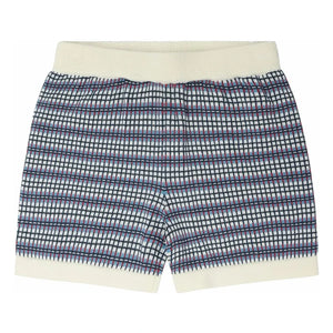 FUB - Organic Cotton Fine Knit Check Shorts | Ecru