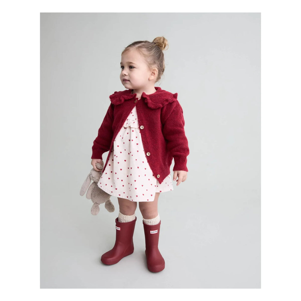 Búho - Girly Bébé Buttoned Claudine Collar Cardigan | Cherry Red