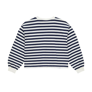 Smallable Kid - Striped Bloomy Sweat | Navy Black