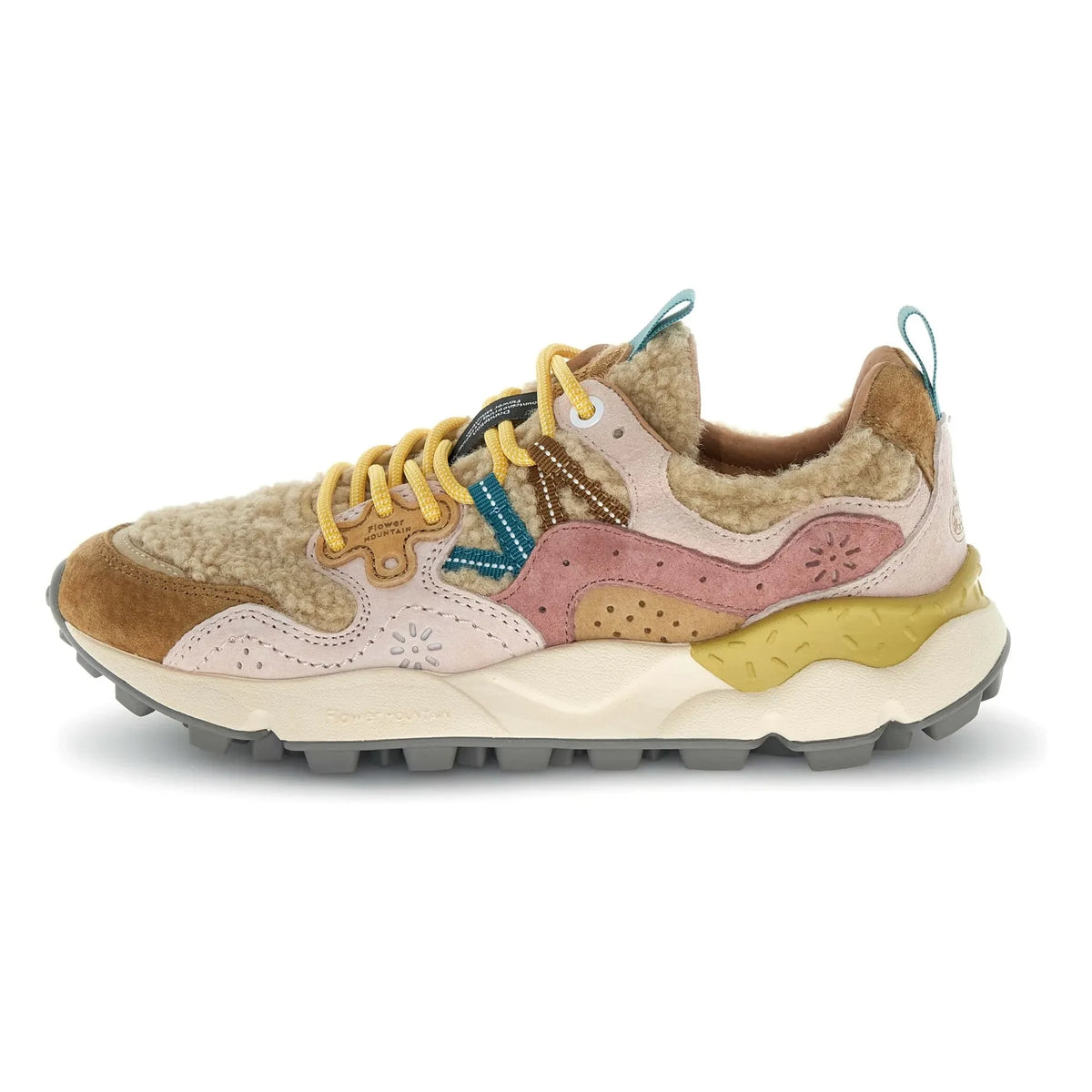 Flower Mountain - Yamano 3 Suede Teddy Sneakers | Brown