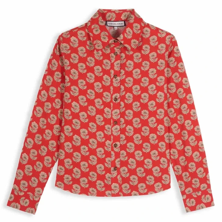 Maria de la Orden - Alana Popeline Shirt | Red