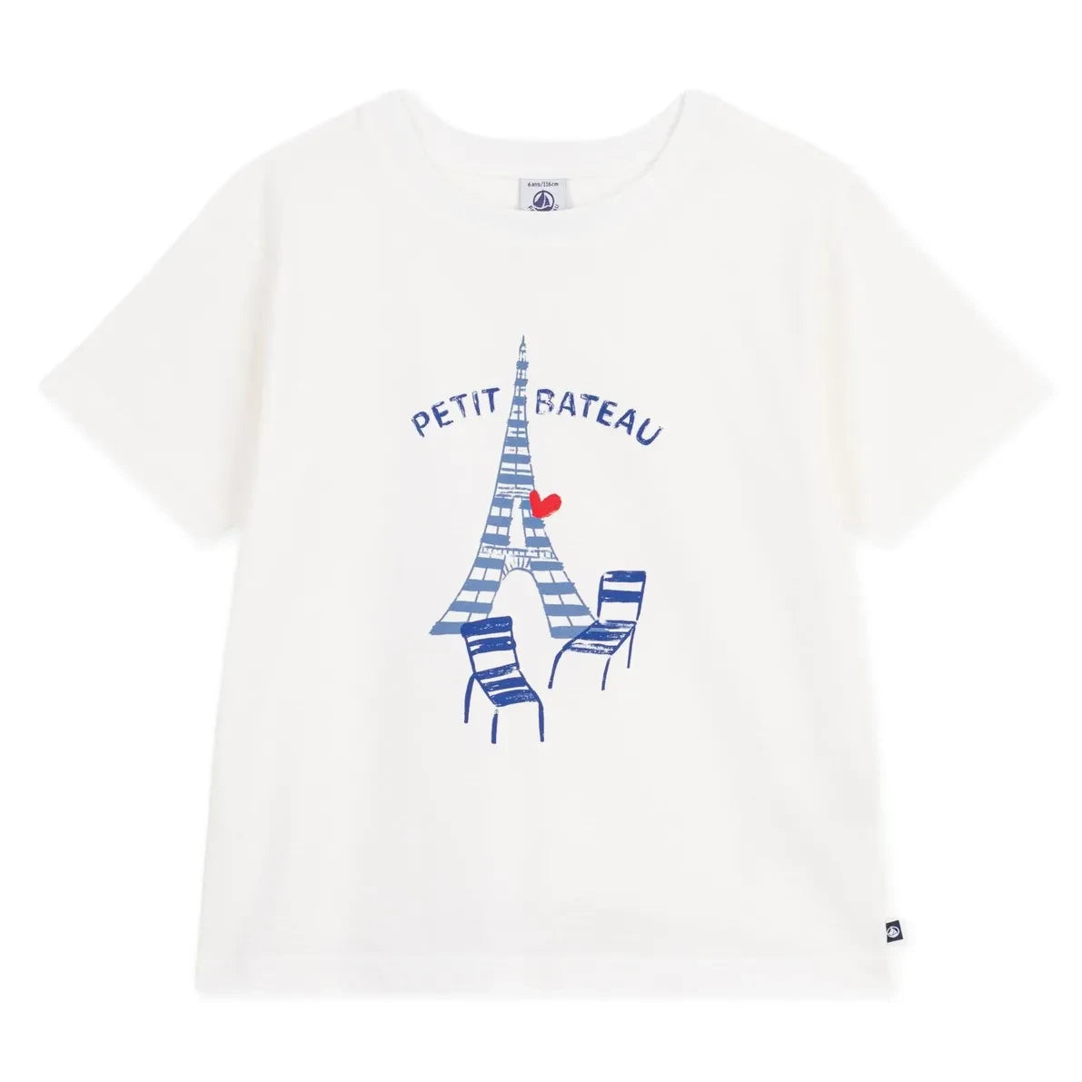 Petit Bateau - Eiffel Tower T-Shirt Organic cotton | White
