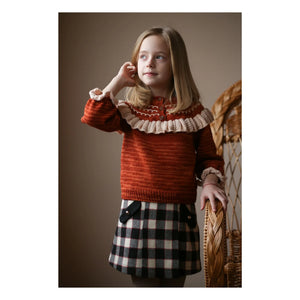 Kalinka - Dianna Wool plaid skirt | Black