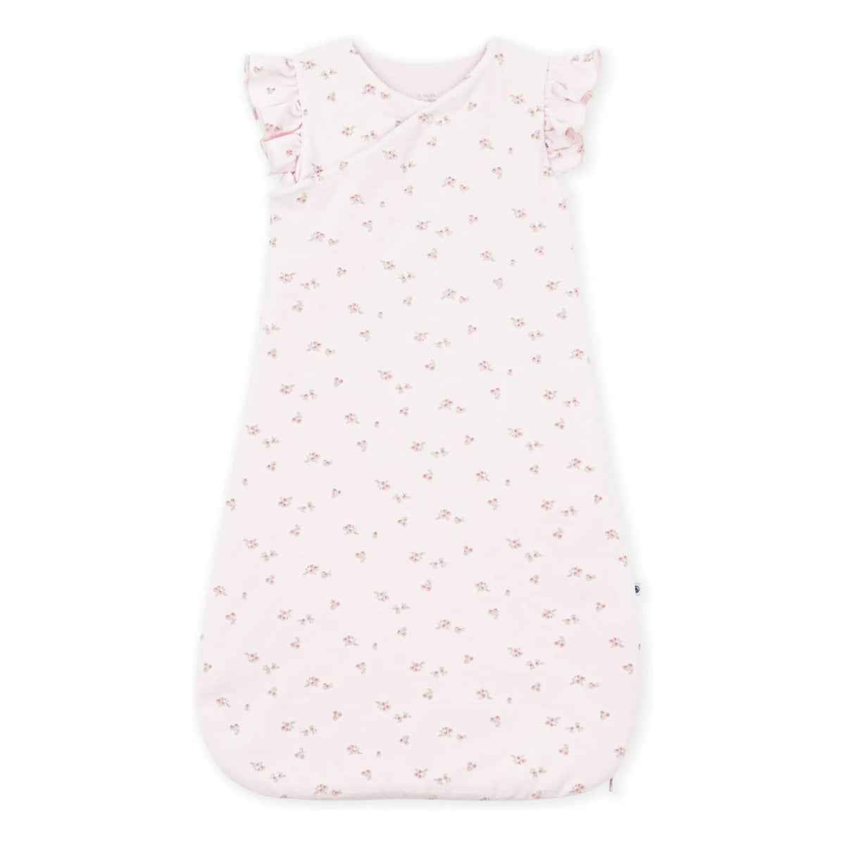 Petit Bateau - Fleurie Velours Organic Cotton Sleeping Bag | Powder Pink