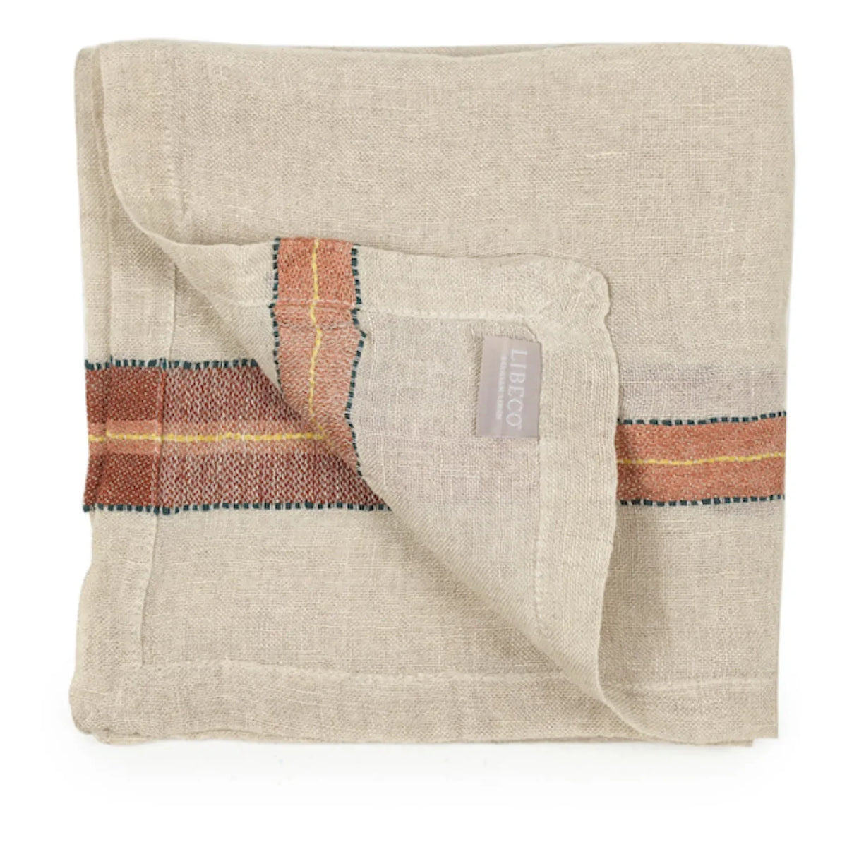 Libeco - Striped Tablecloth | Terracotta Red