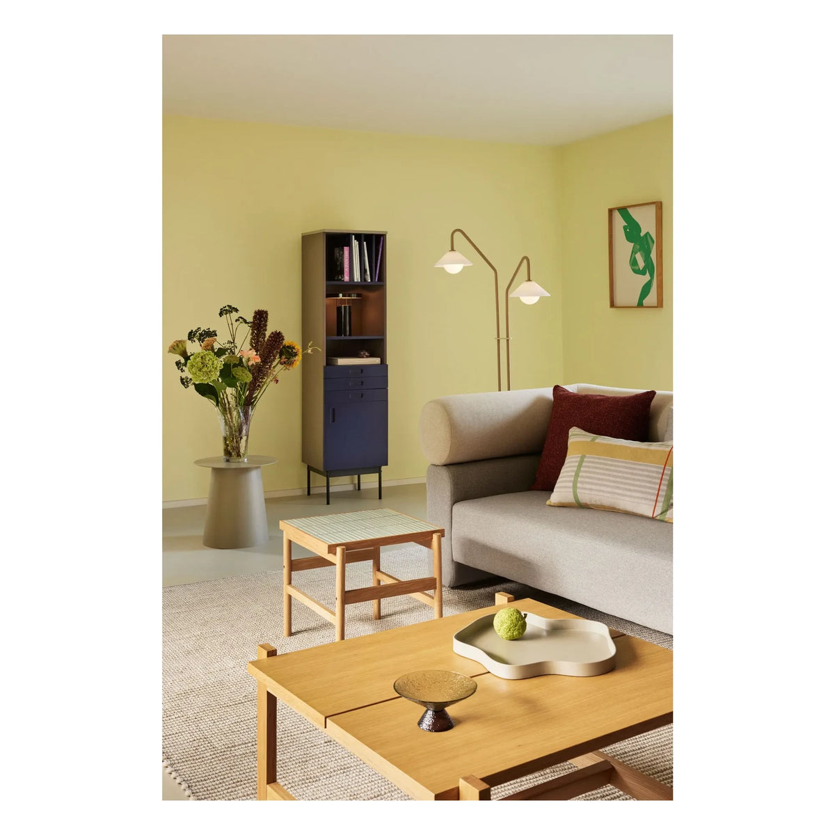 Hübsch - Como floor lamp | Beige