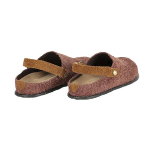 Bobo Choses - Garden Fur Leather Slippers | Dark Brown