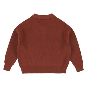 Morley - Zietse Knit Polo Shirt | Terracotta