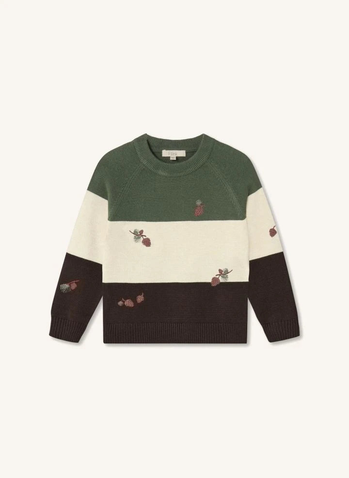 Fliink - Benna Striped Sweater | Ecru