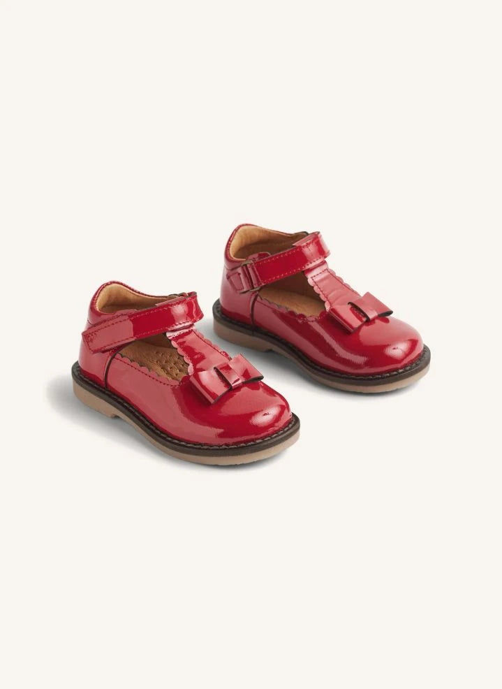 Wheat - Lucia Leather Mary Jane Sandal | Red