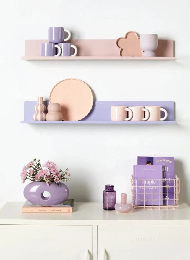 Mustard Made - Ledge Metal Wall Shelf | Blush