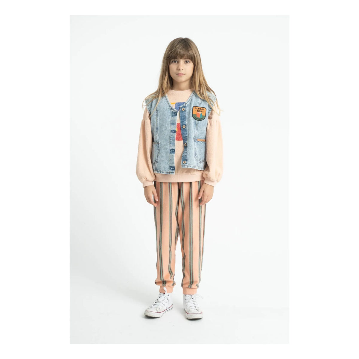 Piupiuchick - Captain Denim Sleeveless Jacket | Light Blue