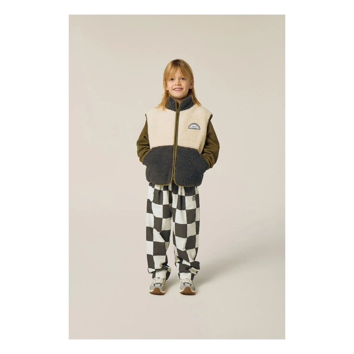 The Campamento - Damier Pants | Ecru