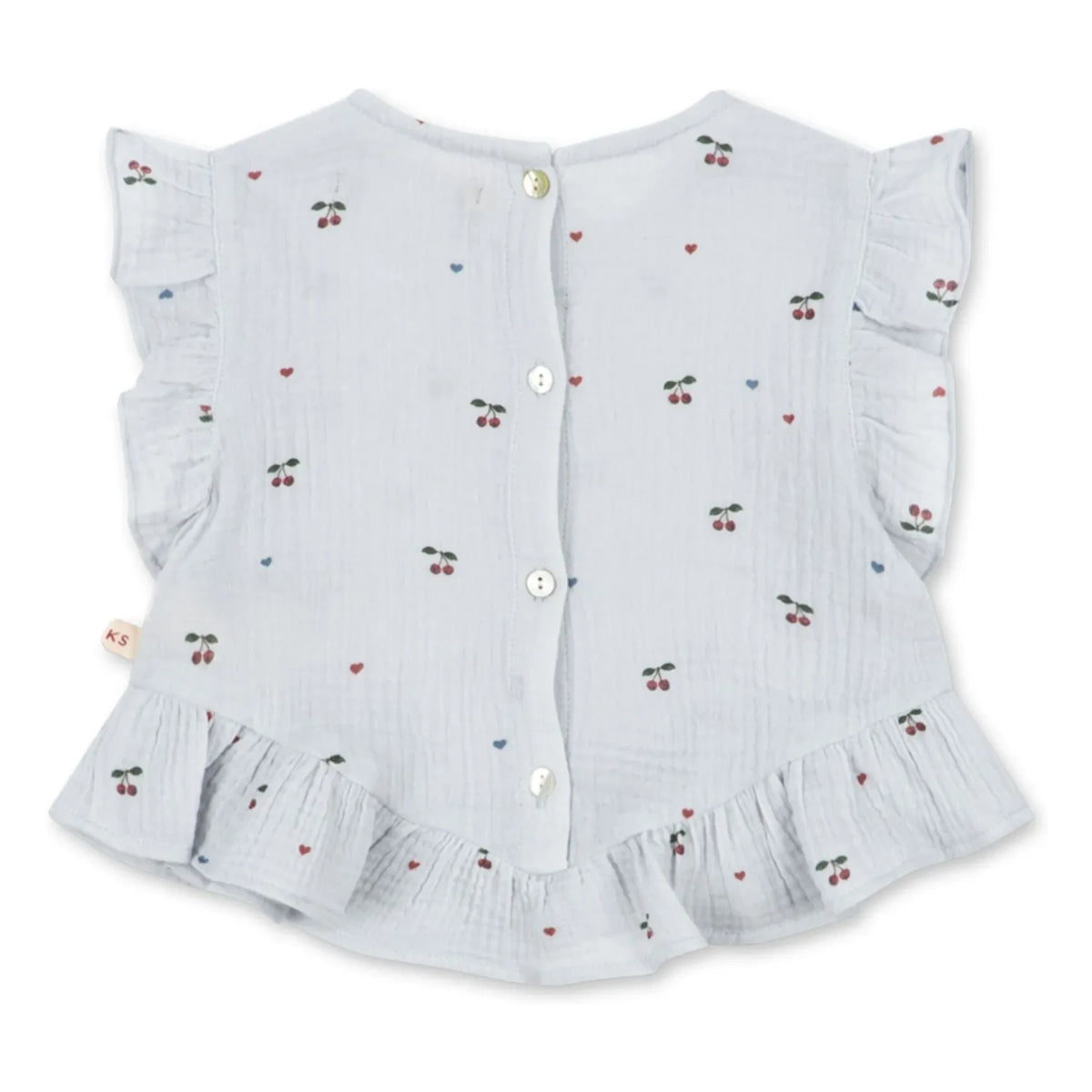 Konges Sløjd - Coco Cerises Organic Cotton Top | Light Blue