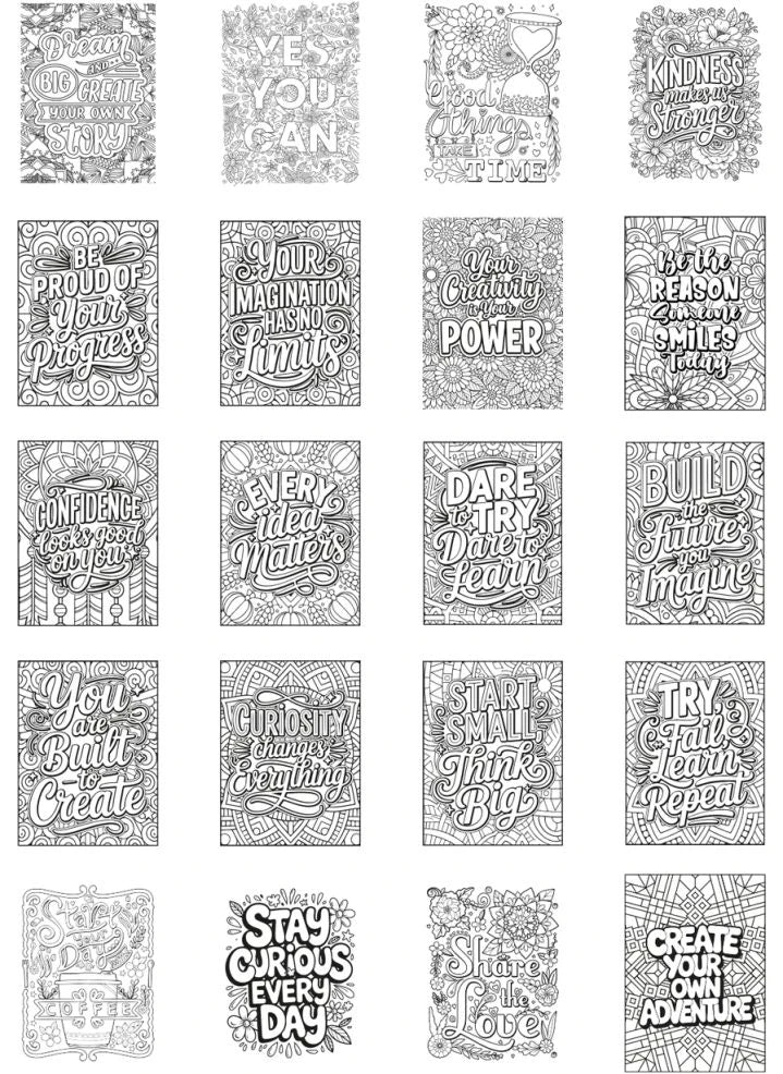 Kidywolf - K-Draw Pad Refills - Inspirational Quotes