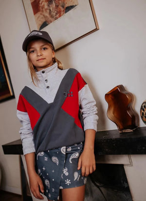 Cos I Said So - Organic Cotton Buttoned Sweatshirt | Grey