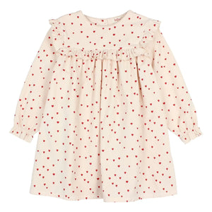 Búho - Ruffled Mini Heart Dress | Light Pink