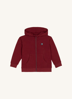 Petit Bateau - Logo Hooded Top | Burgundy