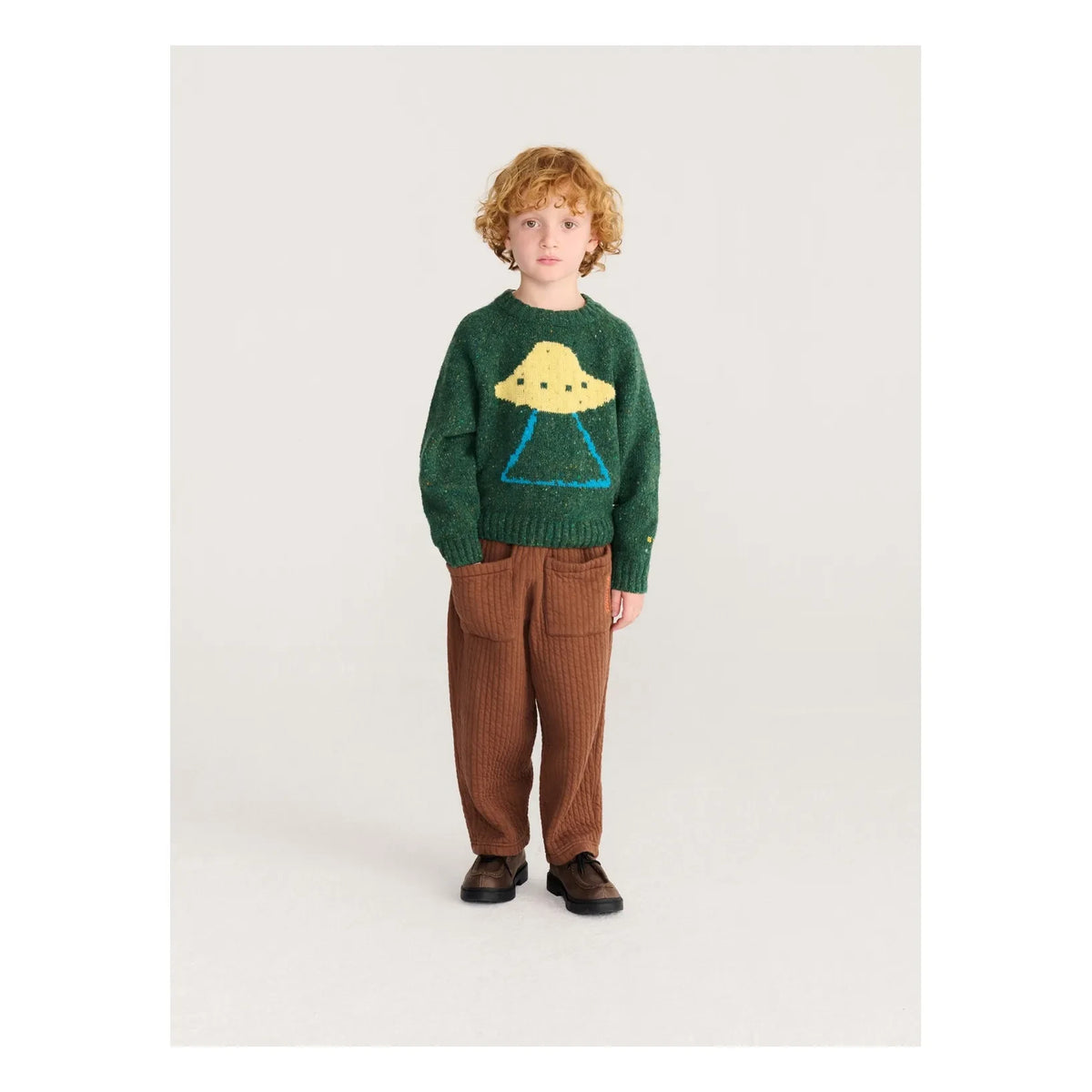 Bobo Choses - Wool butterfly-collar sweater | Green
