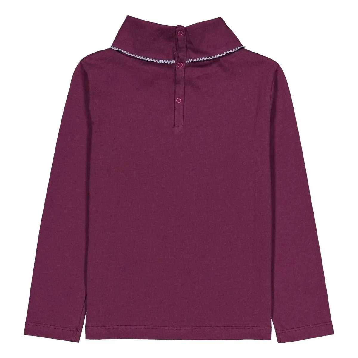 Hello Simone - Twiggy Organic Cotton Turtleneck, Solid Color | Burgundy