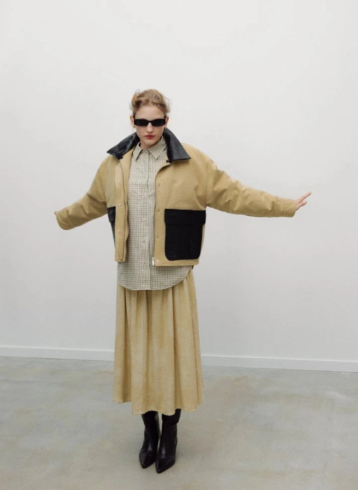 the new society - Flint Organic Cotton Jacket | Beige