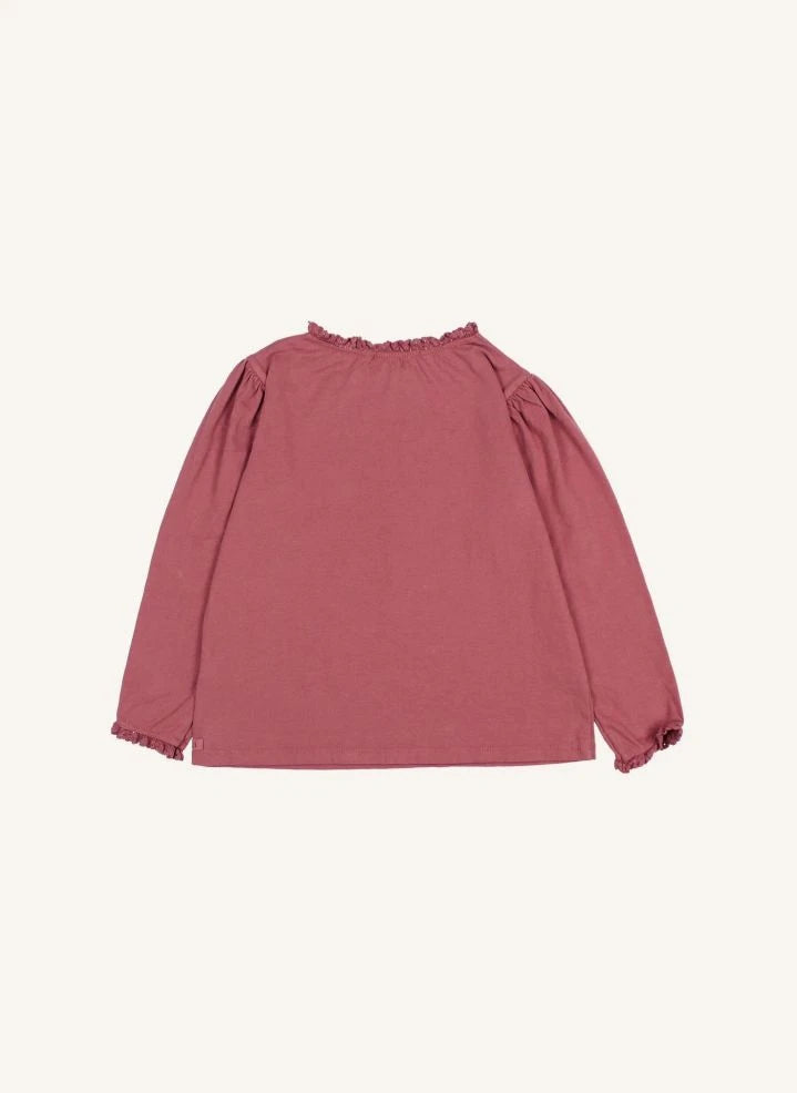 Búho - Lace Organic Cotton T-shirt | Mauve