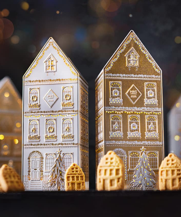 M&S Food Lighted Hazelnut Cookie House