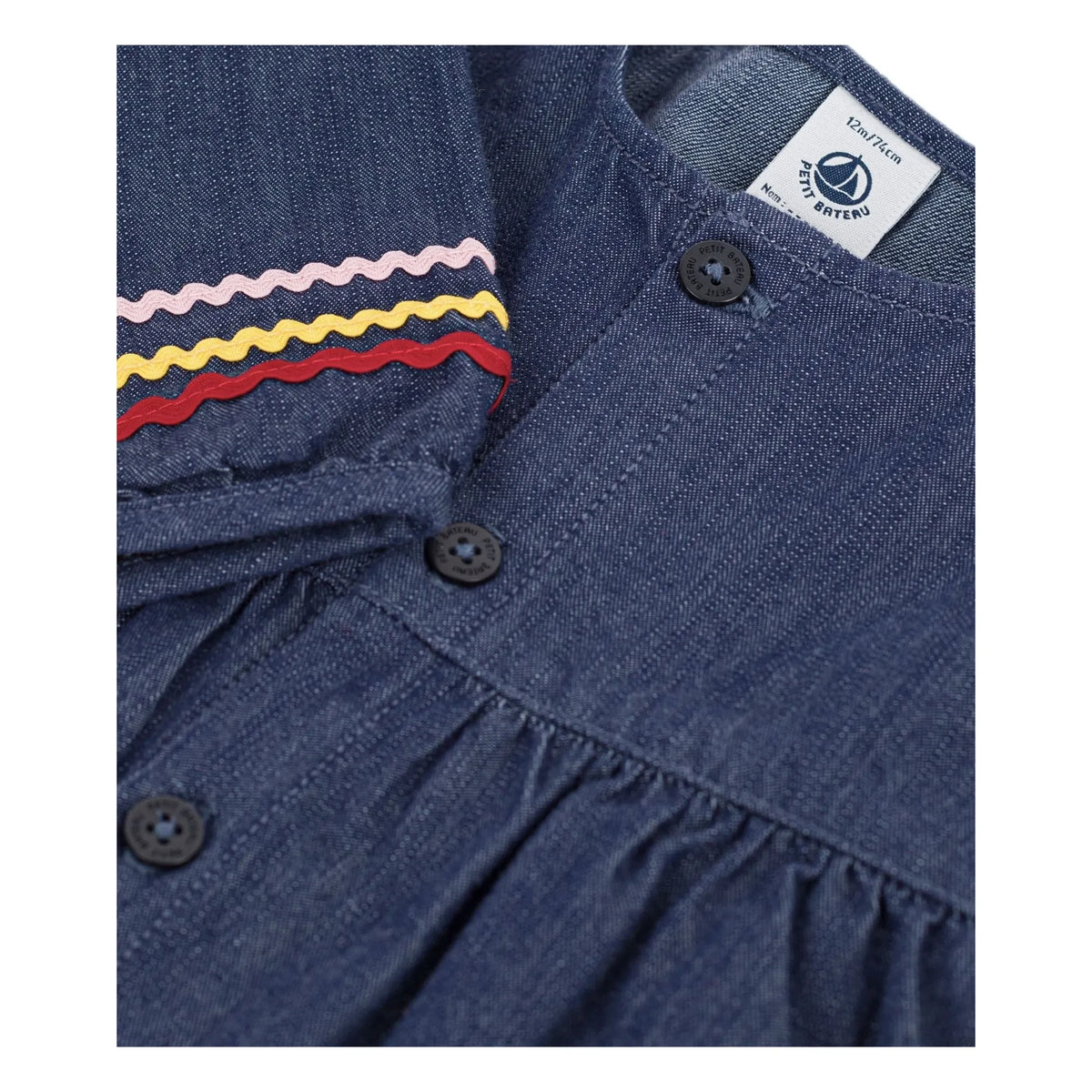 Petit Bateau - Buttoned Denim Dress | Dark Blue
