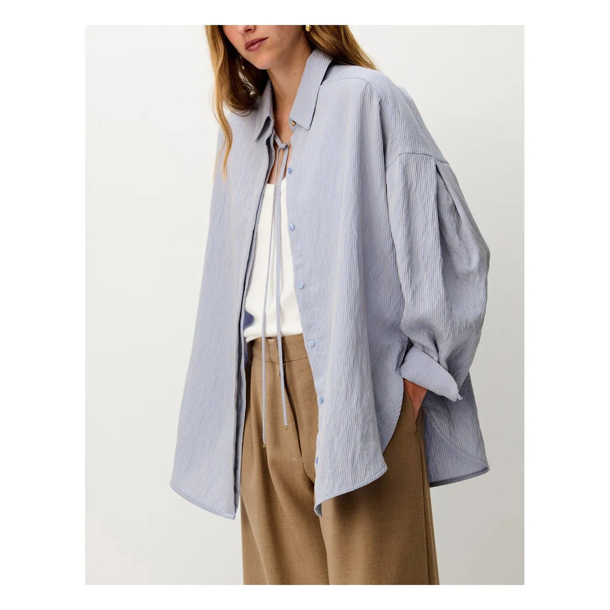 Sessùn - Liza Shirt | Gray Blue